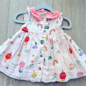 Viverano organic cotton collared dress 6-12M